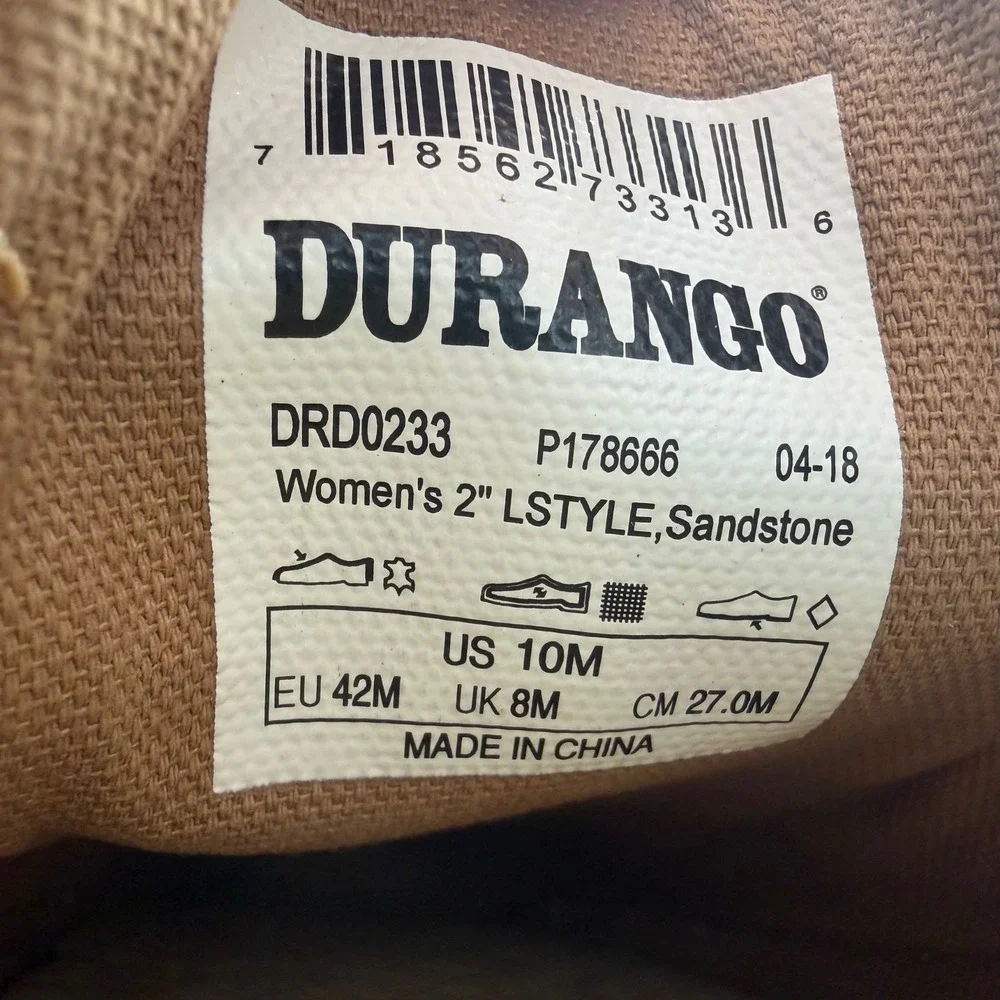 Durango Women Sandstone Floral Tooled Leather Boat Shoes Brown Loafers Size 10M